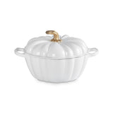 Le Creuset Cast Iron Pumpkin Casserole 24cm White