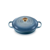 Le Creuset Cast Iron Shallow Casserole 26cm in Chambray