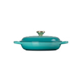 Le Creuset Cast Iron Shallow Casserole In Bleu Riviera - 2.2L