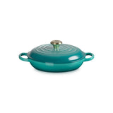 Le Creuset Cast Iron Shallow Casserole In Bleu Riviera - 2.2L