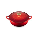 Le Creuset Cast Iron Soup Pot Holly 26cm In Cerise