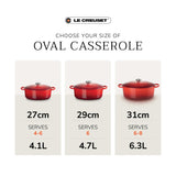 Le Creuset Classic Cast Iron Oval Casserole 31cm Juniper