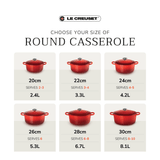 Le Creuset Flamme Dorée Round Casserole 24cm