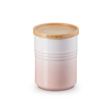 Le Creuset Medium Storage Jar With Wood Shell Pink