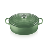 Le Creuset Signature Cast Iron 27cm Oval Casserole Bamboo Green