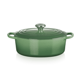 Le Creuset Signature Cast Iron 27cm Oval Casserole Bamboo Green