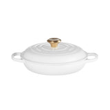 Le Creuset Signature Cast Iron Shallow Casserole 26cm White