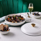 Le Creuset Signature Cast Iron Shallow Casserole 30cm White