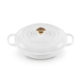Le Creuset Signature Cast Iron Shallow Casserole 30cm White
