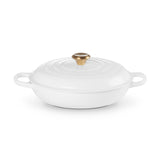Le Creuset Signature Cast Iron Shallow Casserole 30cm White