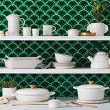 Le Creuset Signature Cast Iron Shallow Casserole 30cm White