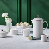 Le Creuset Stoneware Cafetiere with Metal Press 1L White
