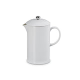 Le Creuset Stoneware Cafetiere with Metal Press 1L White