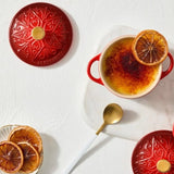 Le Creuset Stoneware Christmas Mini Cocotte L'Etoile In Cerise