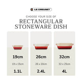 Le Creuset Stoneware Heritage Rectangular Dish 19cm In Nuit