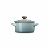 Le Creuset Stoneware Petite Round Casserole with Heart Knob 10cm Sea Salt