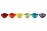 Le Creuset Stoneware Rainbow Set of 6 Cereal Bowls