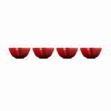 Le Creuset Stoneware Set of 4 Heart Bowls Cerise