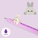 Legami Lovely Friends Purple Ink Bunny Gel Pen