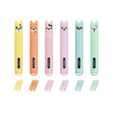 Legami Set of 6 Teddy's Style Pastel Mini Highlighters