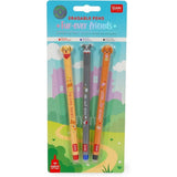Set of 3 Erasable Pens - Fur-ever Friends Red/Black/Pink Ink