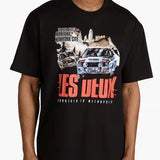 Les Deux Cotton Print T-Shirt In Black