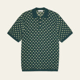 Les Deux Esmay Shell Knitted Polo in Sea Moss Green