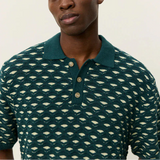 Les Deux Esmay Shell Knitted Polo in Sea Moss Green
