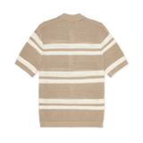 Les Deux Gianni Knitted Shirt In Dark Sand