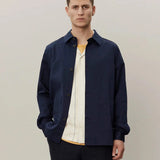 Les Deux Langley Overshirt Regular Fit in Dark Navy