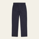 Les Deux Patrick Linen Pants Loose Fit in Dark Navy