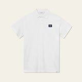 Les Deux Piece Pique Polo in White Pacific Ocean