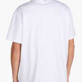 Les Deux Printed Cotton Crew Neck T-Shirt In White