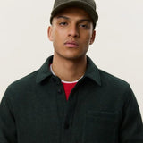 Les Deux Wool Overshirt In Roisin Green