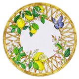 Les Jardins de la Comtesse Capri Large dinner plate in melamine with lemons - Ø 28 cm