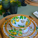 Les Jardins de la Comtesse Capri Small bowl in melamine with lemons- Ø 15 cm