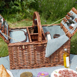 Les Jardins de la Comtesse Saint-Germain Picnic basket Picnic basket Saint-Germain green gingham - 4 person