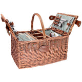 Les Jardins de la Comtesse Saint-Germain Picnic basket Picnic basket Saint-Germain green gingham - 4 person