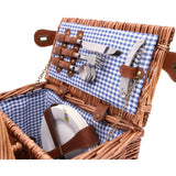 Les Jardins de la Comtesse Saint-Germain Picnic basket Picnic basket Saint-Germain blue gingham - 4 person