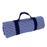 Les Jardins de la Comtesse Waterproof picnic blanket blue and white gingham 140x140cm