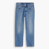 Levi's 501® Levi's Crop Jeans Medium Indigo Worn In Blue