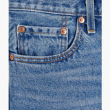 Levi's 501® Levi's Crop Jeans Medium Indigo Worn In Blue