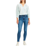 Levi's 721 High Rise Skinny Jeans Blue Wave In Mid Blue