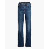 Levi's 725 High Rise Bootcut Jeans Dark Indigo Worn In Blue