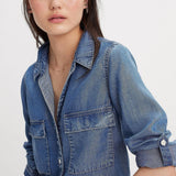 Levi's Doreen Lightweight Utility Shirt In Patches 2 in Blue