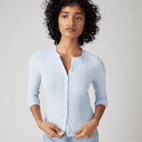 Levi's Dry Goods Pointelle Long Sleeve Tee in Blue