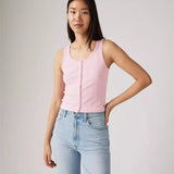 Levi's Dry Goods Pointelle Tank Top in Fragrant Lilac in Pink