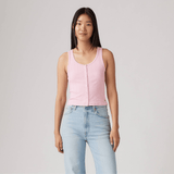 Levi's Dry Goods Pointelle Tank Top in Fragrant Lilac in Pink