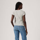 Levi's Dry Goods Waffle Cap-Sleeve Tee Annalise Stripe Gardenia Peacoat In Blue