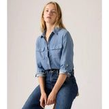 Levi's Elaine Utility Shirt In Chill Girl Blue